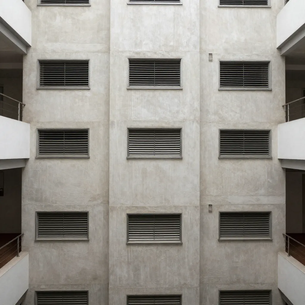 Cross-ventilation demonstration in interior space